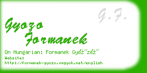 gyozo formanek business card